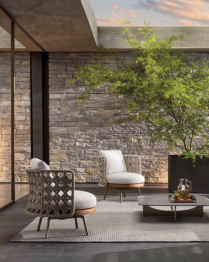 Minotti Уличное кресло Torii Nest "Outdoor" от Minotti — в интерьере