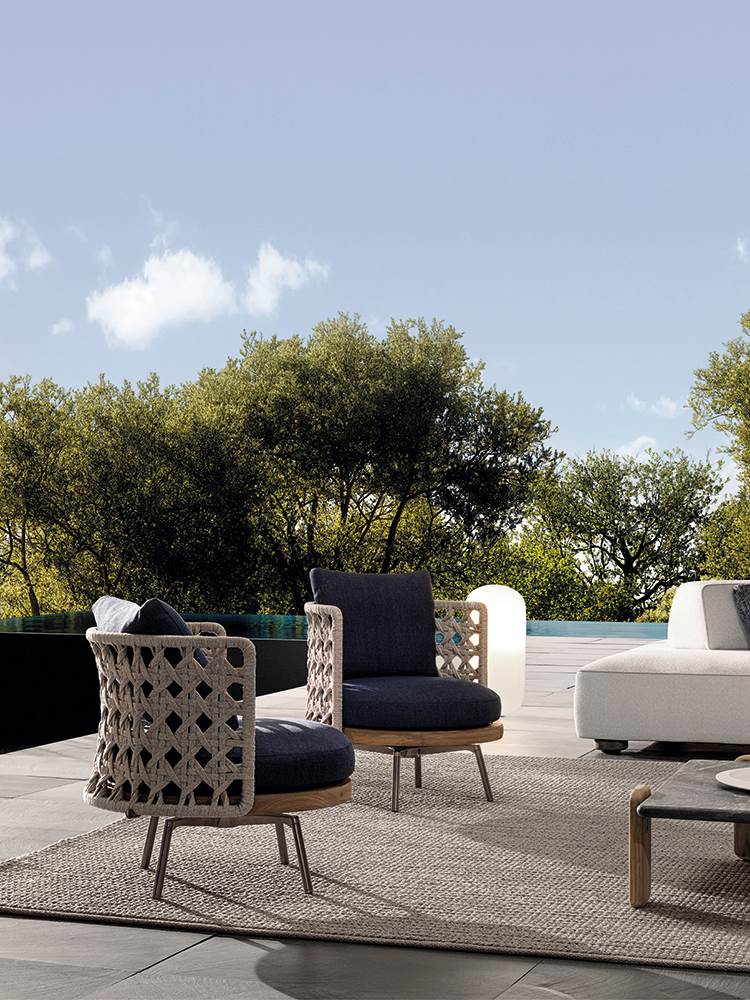 Minotti Уличное кресло Torii Nest "Outdoor" от Minotti — в интерьере
