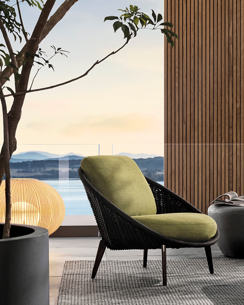 Minotti Уличное кресло Lido "Cord" Outdoor от Minotti — в интерьере