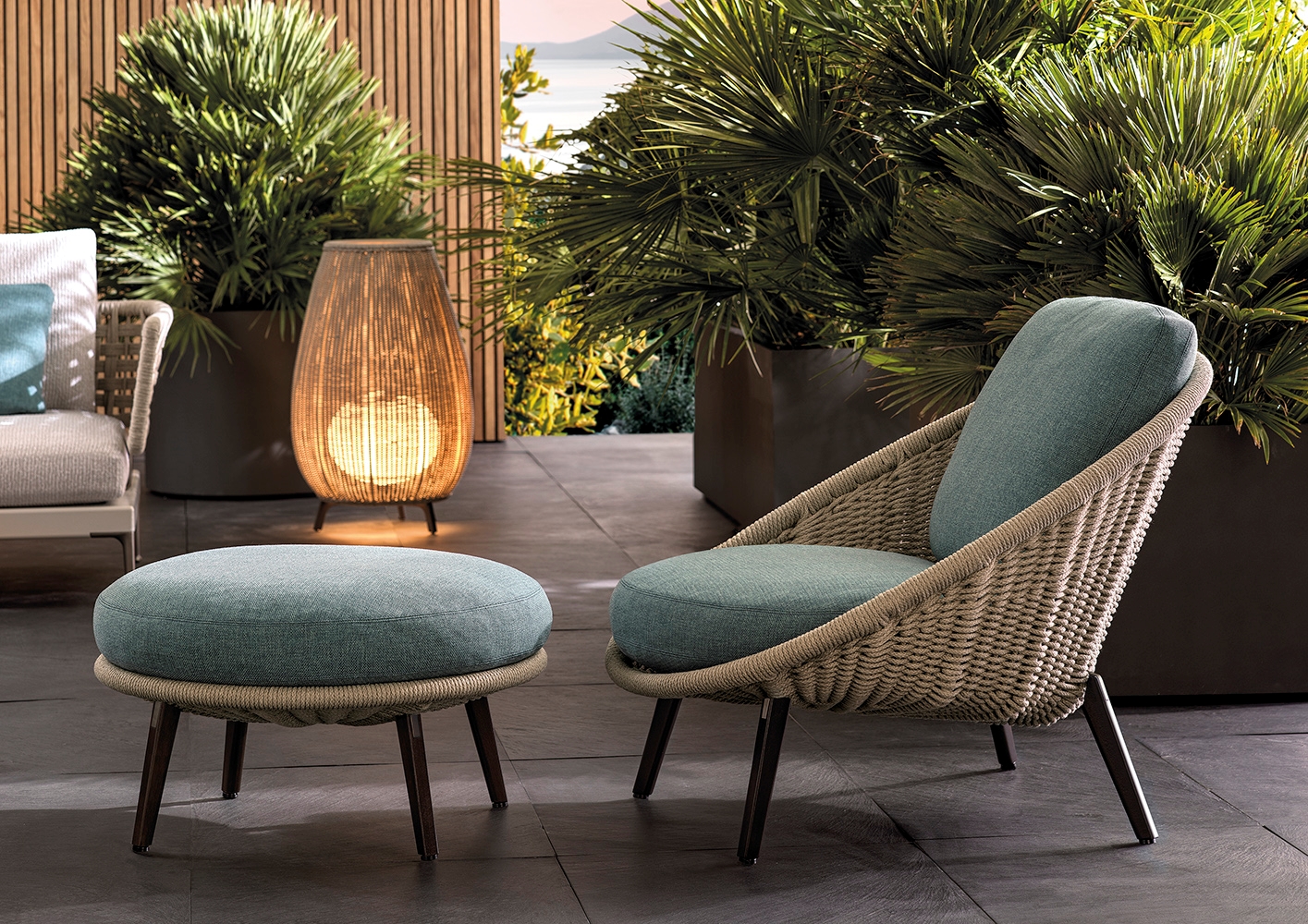 Minotti Уличное кресло Lido "Cord" Outdoor от Minotti — в интерьере