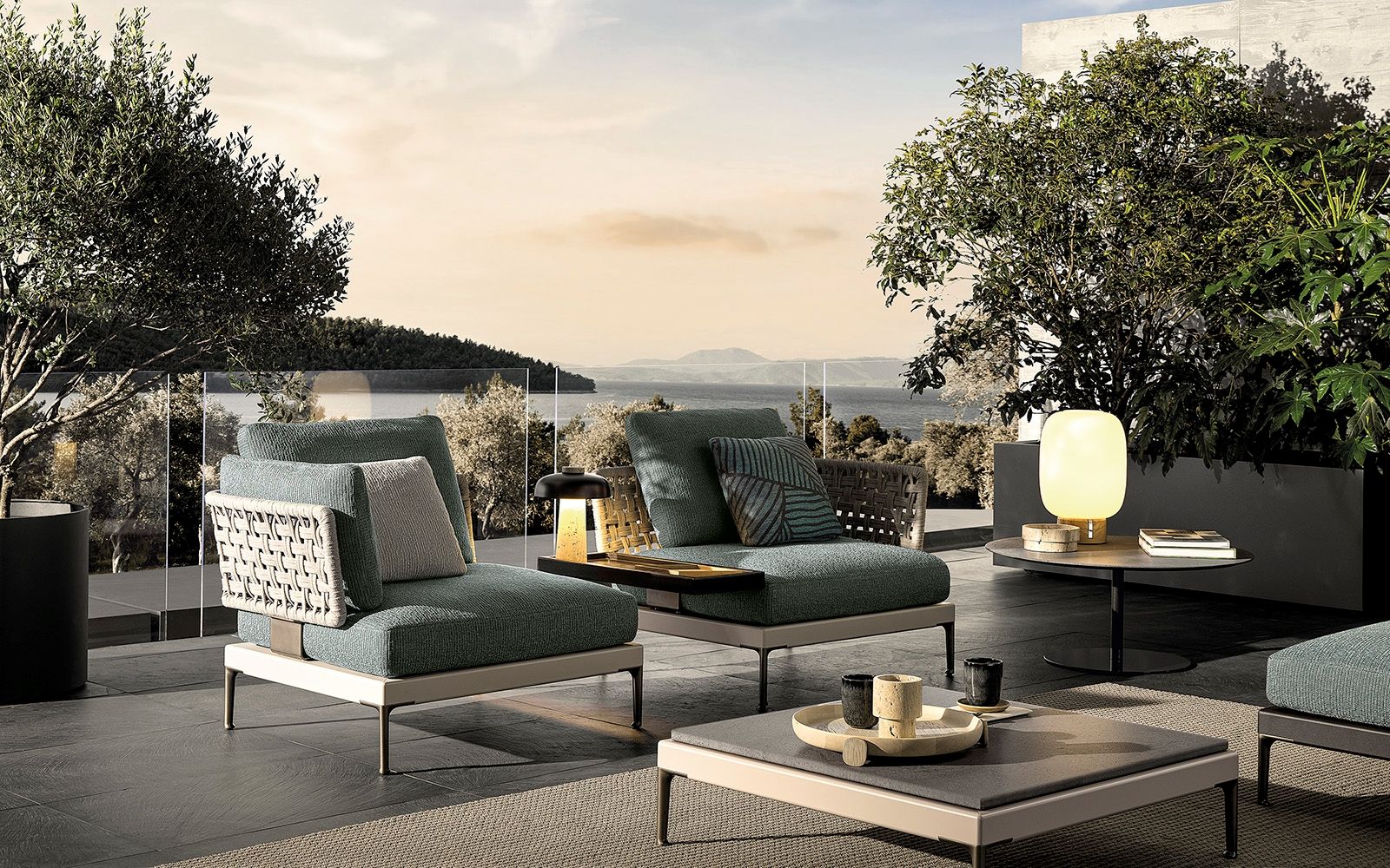 Minotti Уличное кресло Patio от Minotti — в интерьере