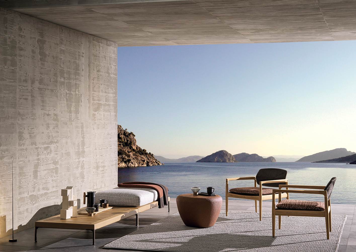 Minotti Уличное кресло Yoko "Cord" Outdoor от Minotti — в интерьере