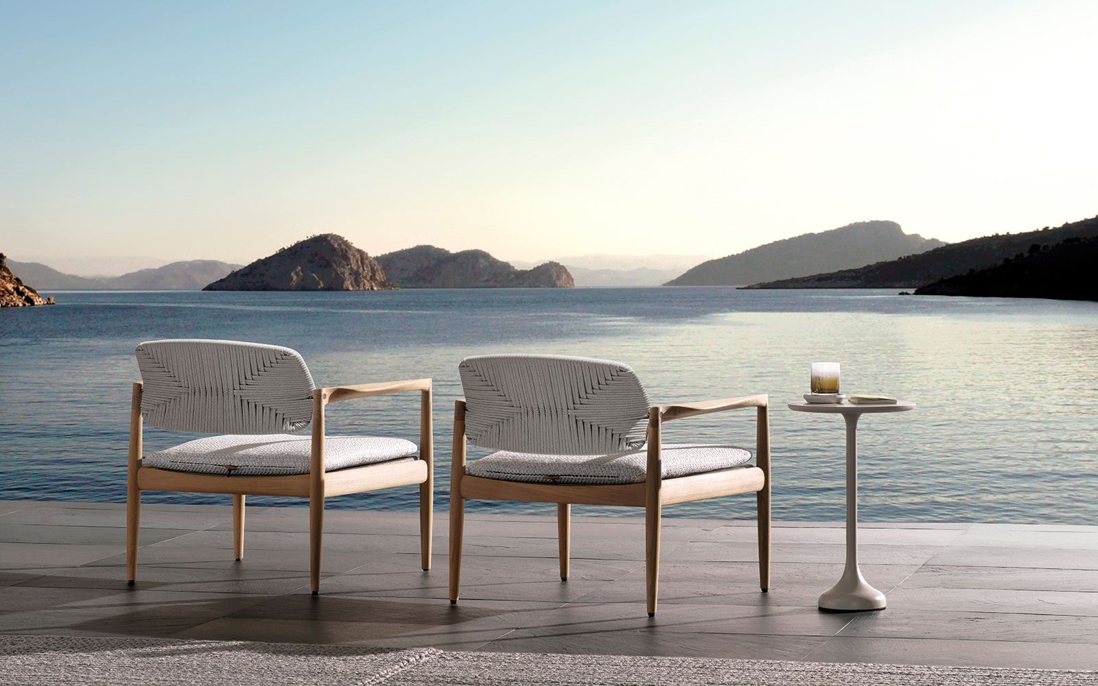 Minotti Уличное кресло Yoko "Cord" Outdoor от Minotti — в интерьере