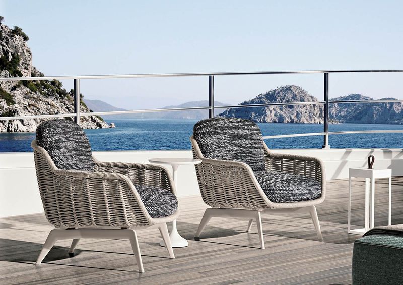 Minotti Уличное кресло Belt "Cord" Outdoor от Minotti — в интерьере