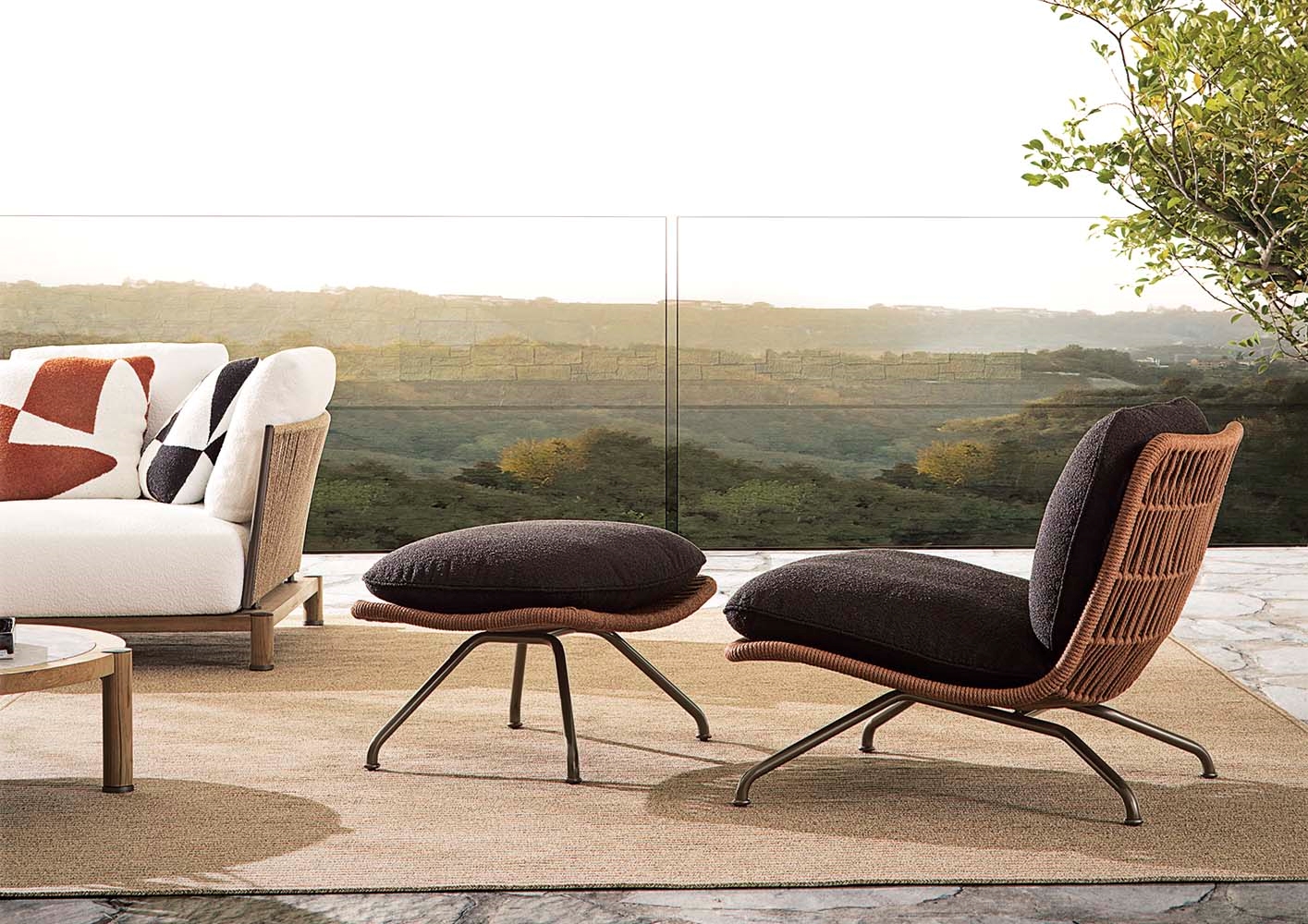 Minotti Уличное кресло Pattie "Cord" Outdoor от Minotti — в интерьере