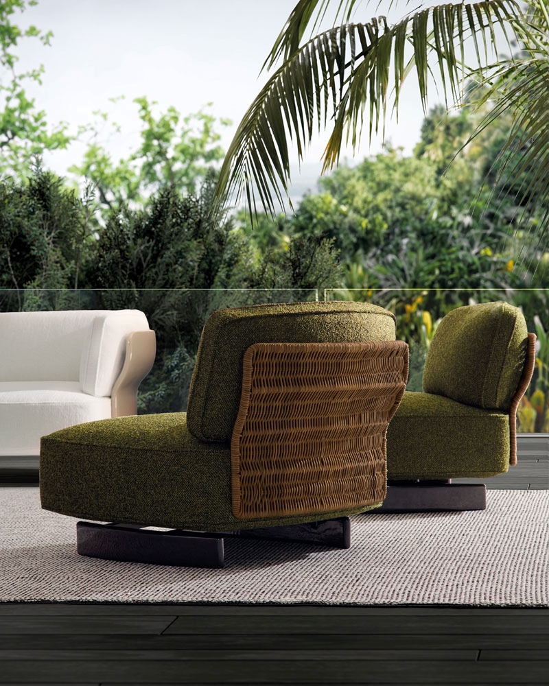 Minotti Уличное кресло Saki "Cord" Outdoor от Minotti — в интерьере