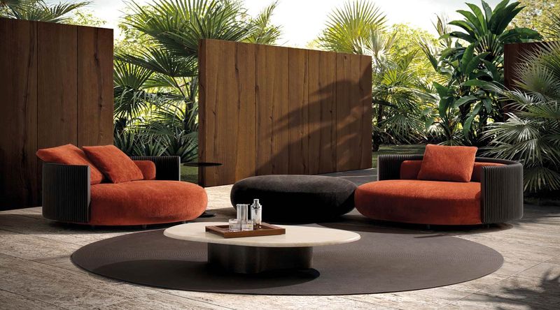 Minotti Уличное кресло Bezier "Cord" Outdoor от Minotti — в интерьере