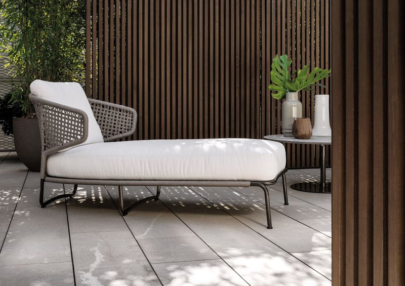 Minotti Уличная кушетка Aston "Cord" Outdoor от Minotti — в интерьере