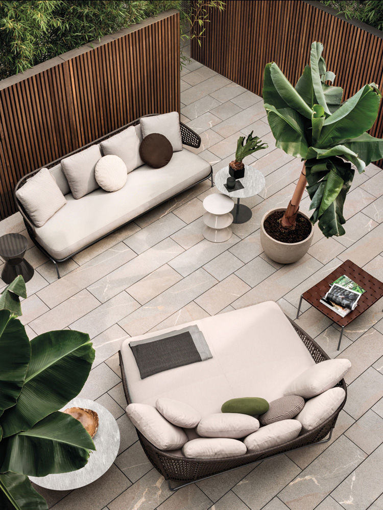 Minotti Уличный диван Aston "Cord" Outdoor от Minotti — в интерьере