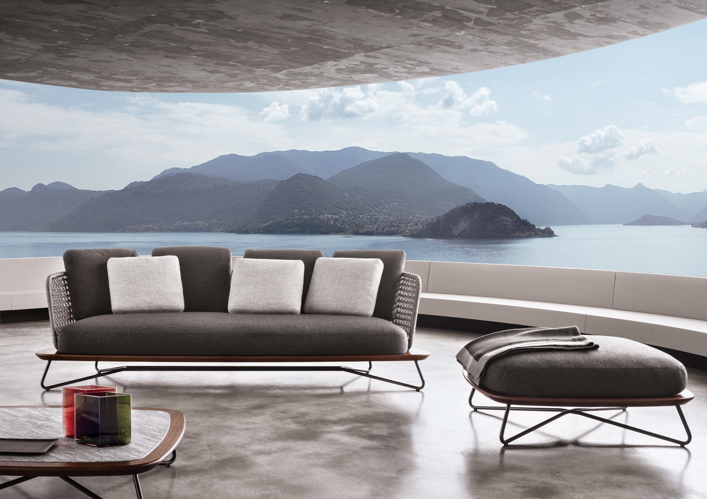 Minotti Уличный диван Rivera от Minotti — в интерьере
