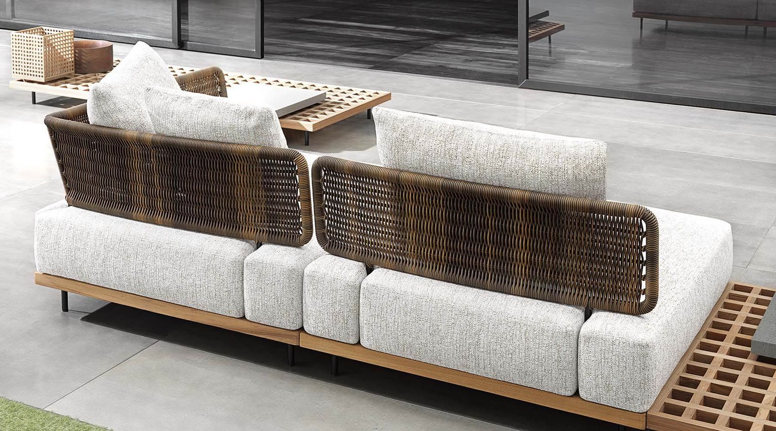 Minotti Уличный диван Quadrado от Minotti — в интерьере