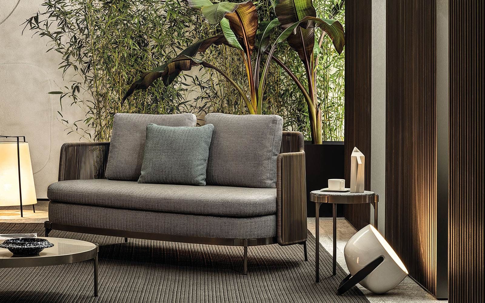 Minotti Уличный диван Tape "Cord" Outdoor от Minotti — в интерьере