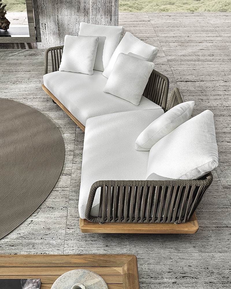 Minotti Уличный диван Sunray от Minotti — в интерьере