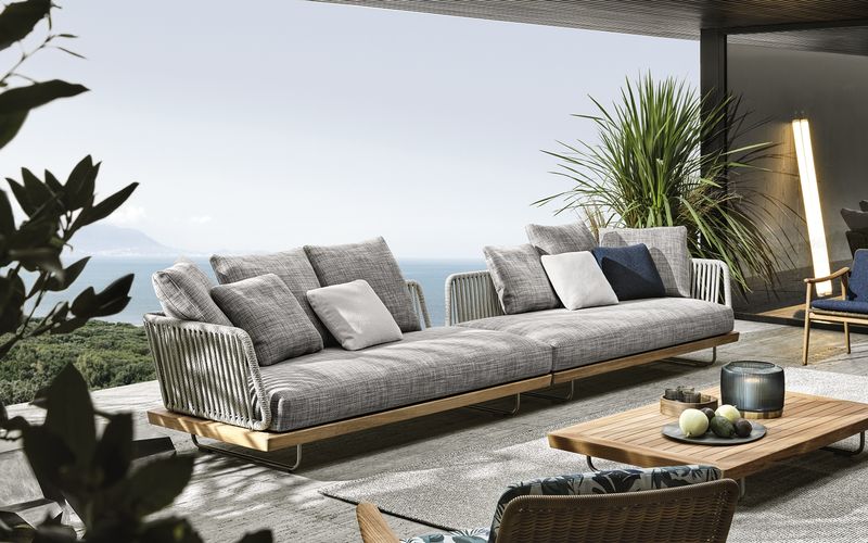 Minotti Уличный диван Sunray от Minotti — в интерьере