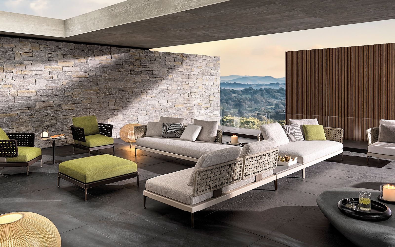 Minotti Уличный диван Patio от Minotti — в интерьере