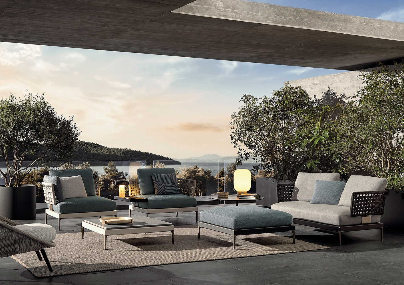 Minotti Уличный диван Patio от Minotti — в интерьере