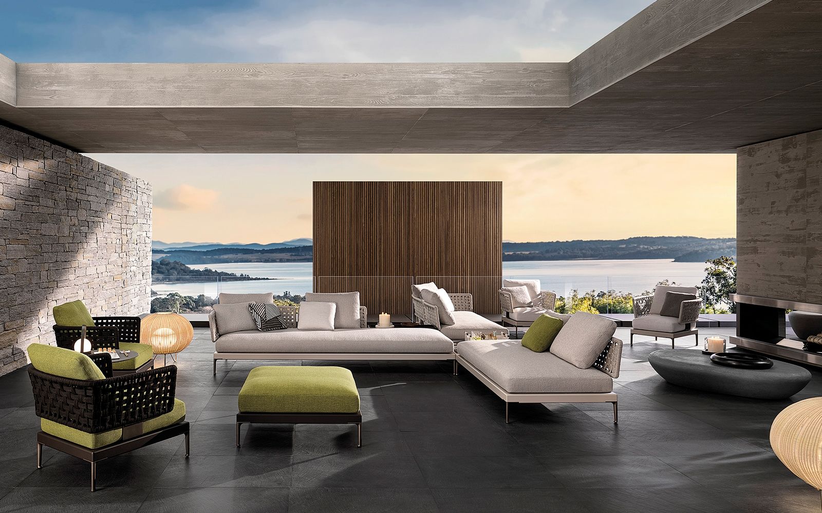 Minotti Уличный диван Patio от Minotti — в интерьере