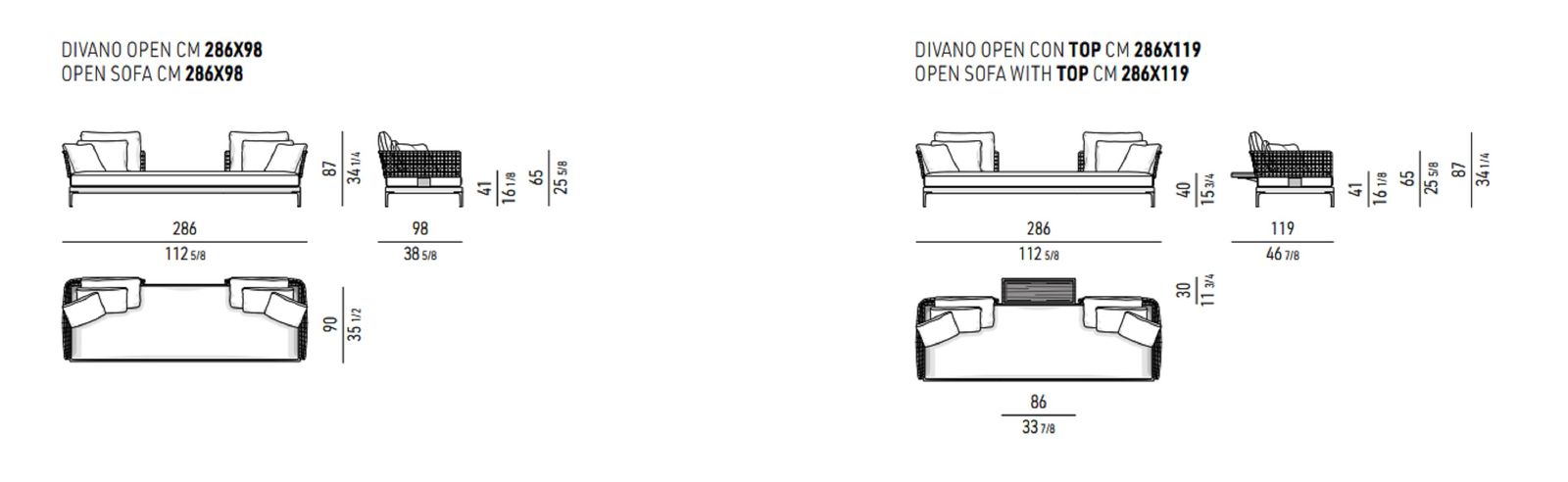 Minotti Уличный диван Patio от Minotti