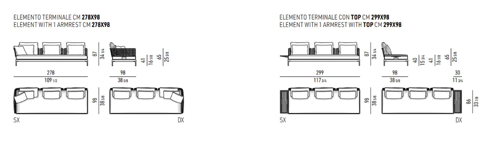 Minotti Уличный диван Patio от Minotti
