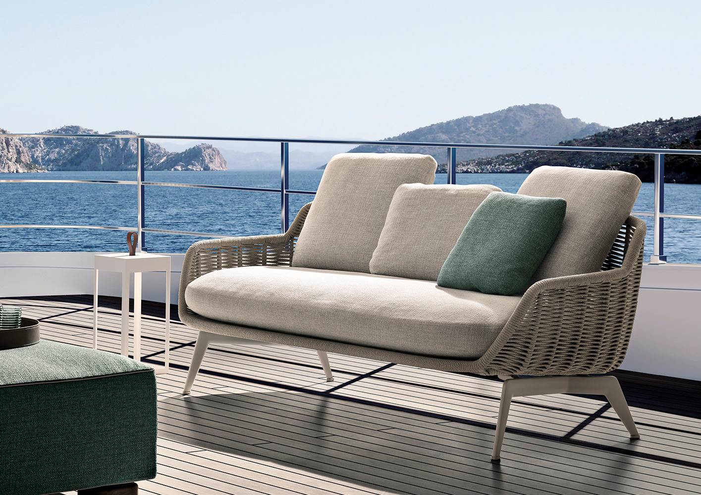 Minotti Уличный диван Belt "Cord" Outdoor от Minotti — в интерьере