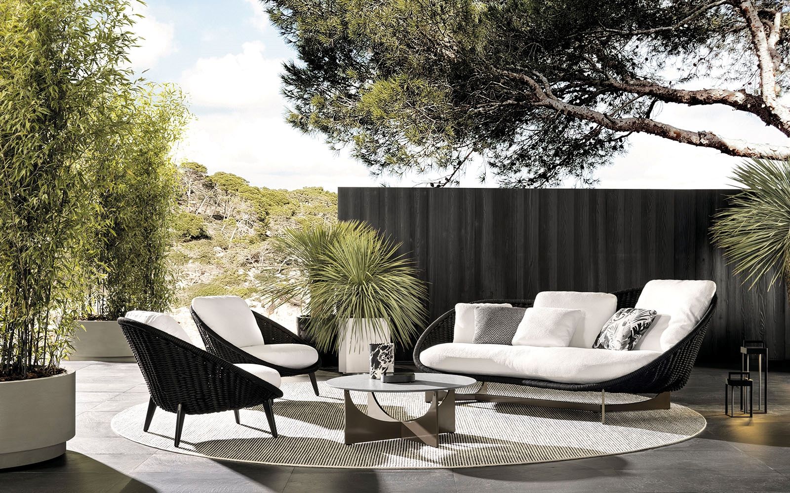 Minotti Уличный диван Lido "Cord" Outdoor от Minotti — в интерьере