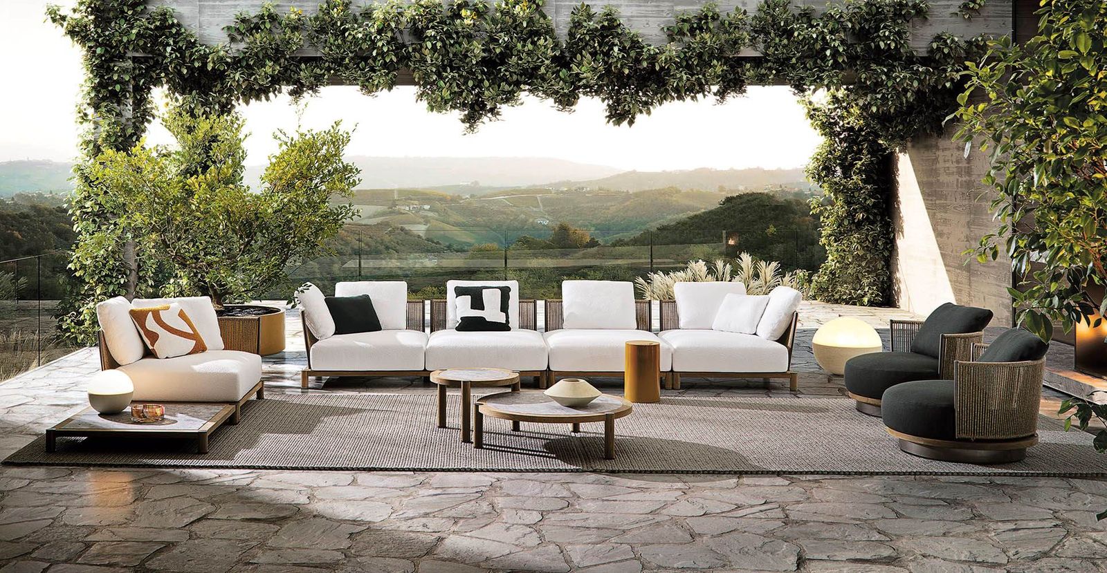 Minotti Уличный диван Daylight от Minotti — в интерьере