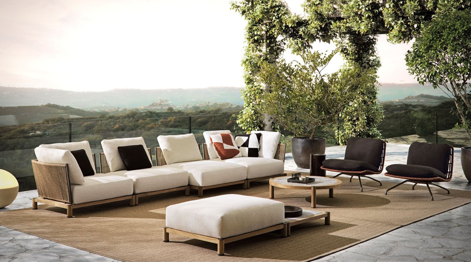 Minotti Уличный диван Daylight от Minotti — в интерьере