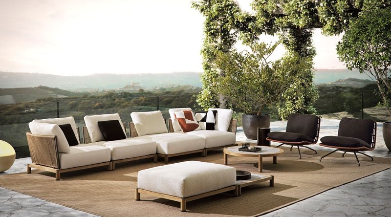 Minotti Уличный диван Daylight от Minotti — в интерьере