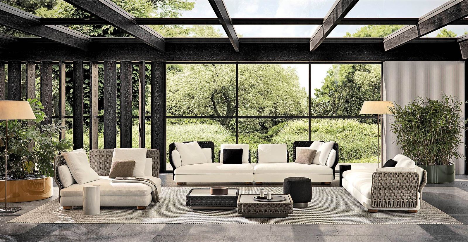 Minotti Уличный диван Amii от Minotti — в интерьере
