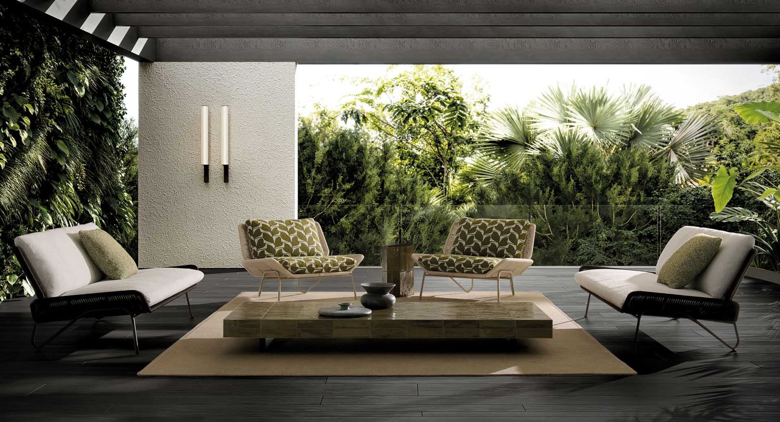 Minotti Уличный диван Emmi "Cord" Outdoor от Minotti — в интерьере