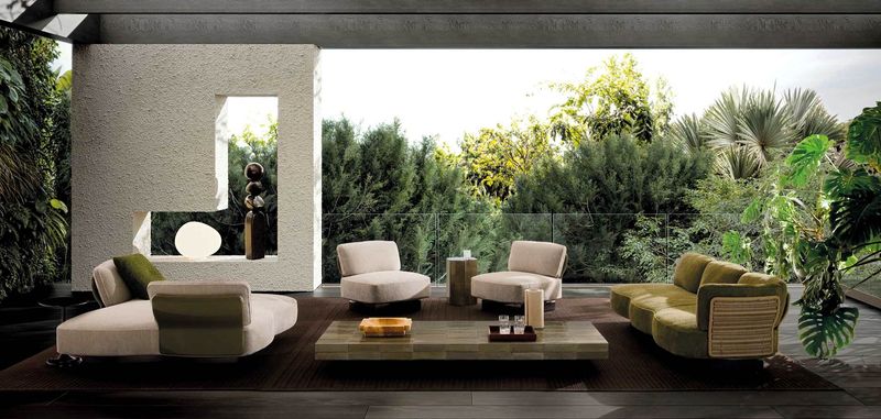 Minotti Уличный диван Saki "Outdoor" от Minotti — в интерьере
