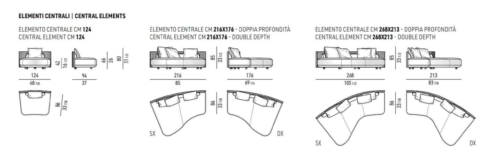 Minotti Уличный диван Bezier "Cord" Outdoor от Minotti