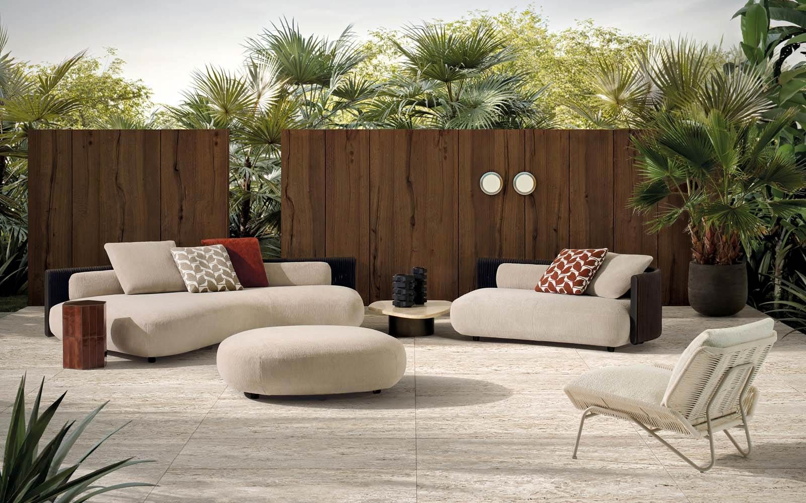 Minotti Уличный диван Bezier "Cord" Outdoor от Minotti — в интерьере