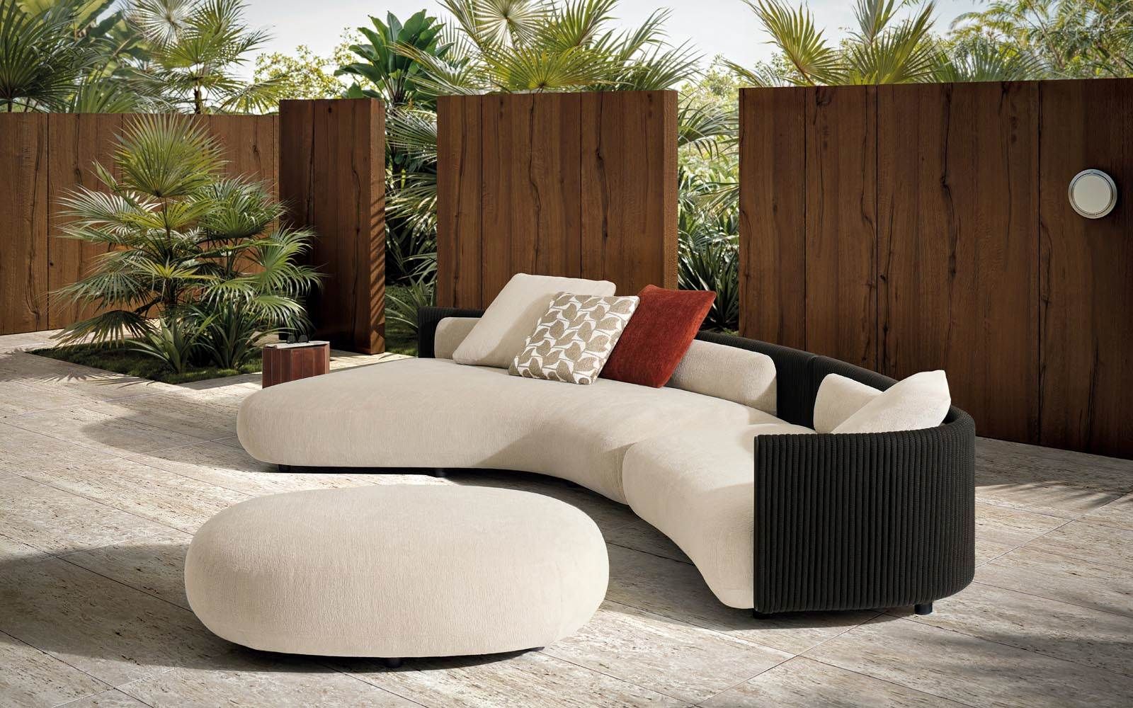 Minotti Уличный диван Bezier "Cord" Outdoor от Minotti — в интерьере