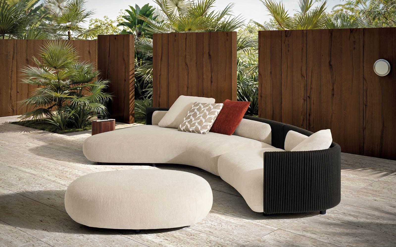 Minotti Уличный диван Bezier "Cord" Outdoor от Minotti — в интерьере