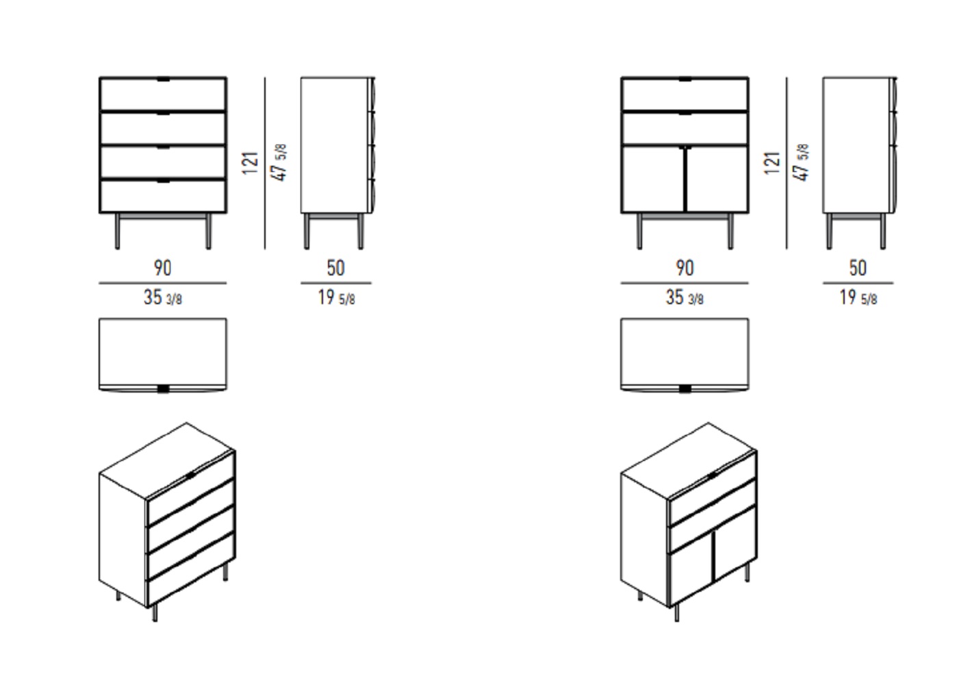 Minotti Комод Morrison "Night Storage Unit" от Minotti