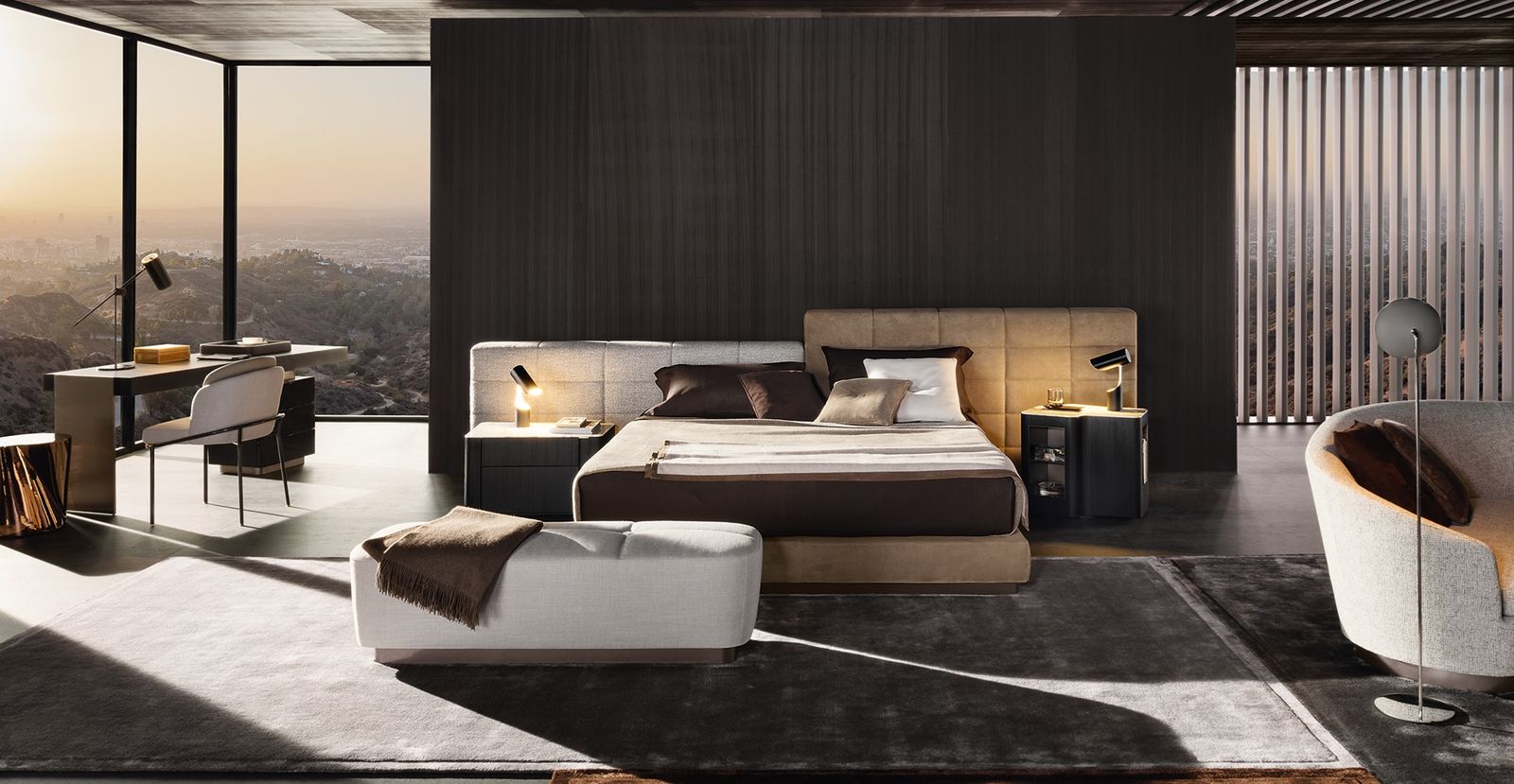 Minotti Прикроватная тумбочка Lou "Nightstand" от Minotti — в интерьере