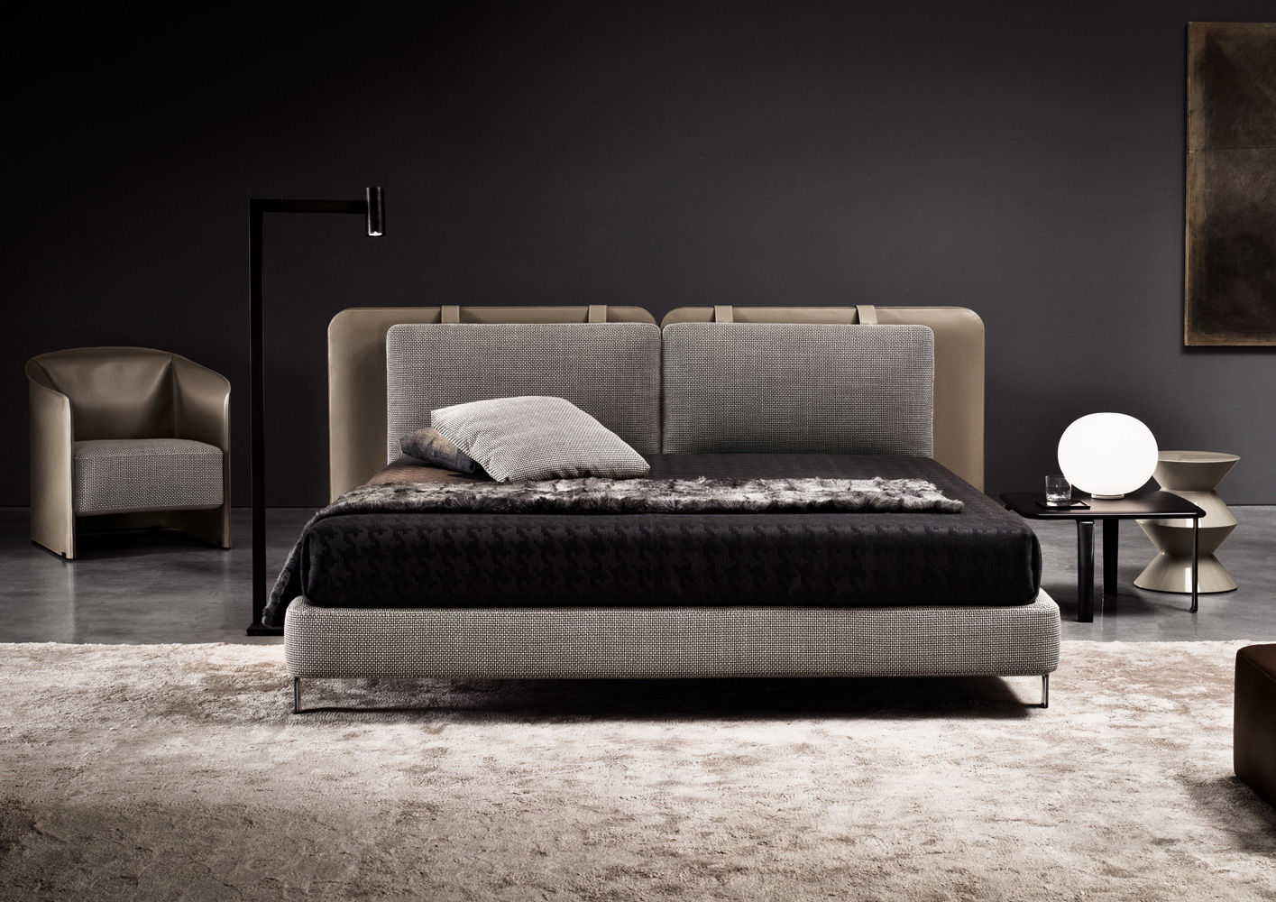 Minotti Кровать Tatlin "Soft" от Minotti — в интерьере