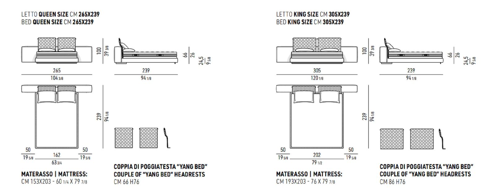 Minotti Кровать Yang Bed от Minotti
