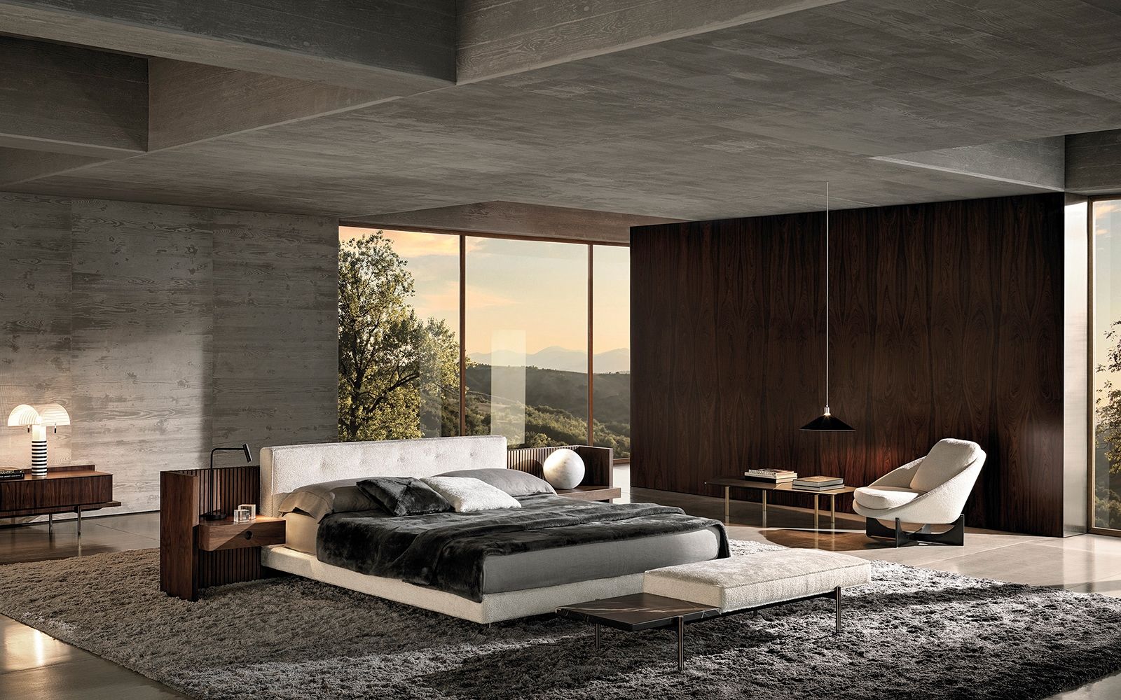 Minotti Кровать Brasilia Bed от Minotti — в интерьере