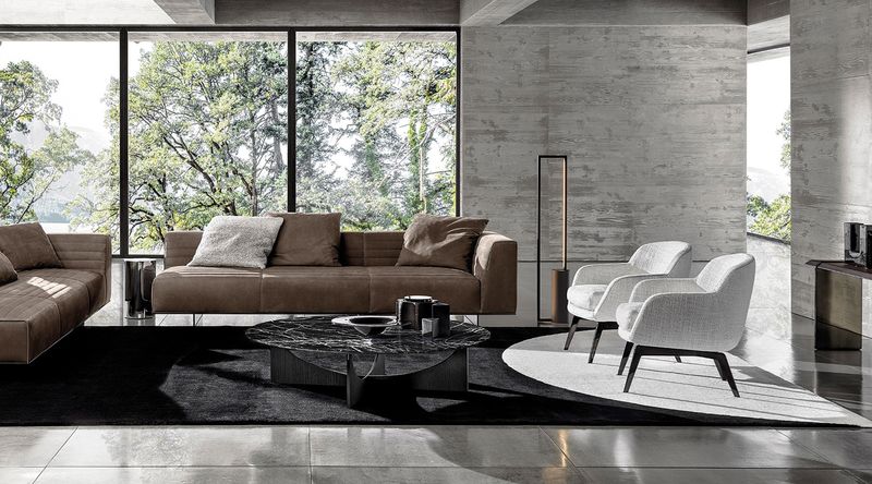 Minotti Ковер Dibbets Circle от Minotti — в интерьере