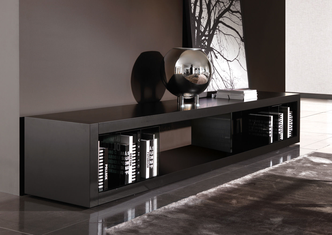 Minotti Мебель под ТВ Johns Low от Minotti — в интерьере