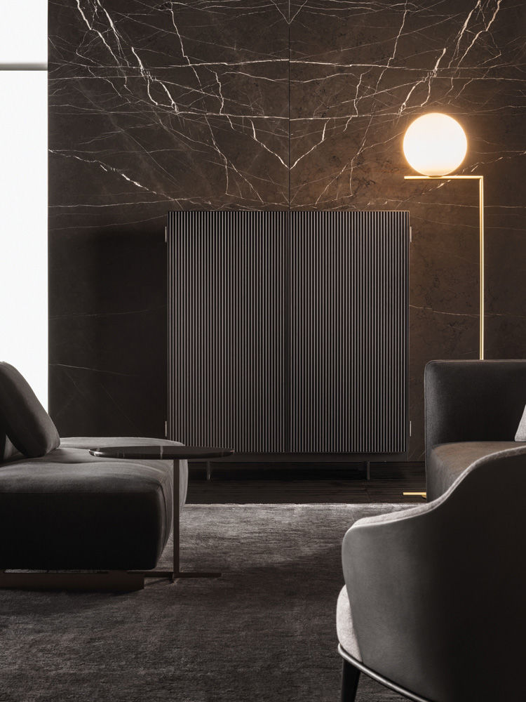 Minotti Шкаф с деревянными дверцами Aylon от Minotti — в интерьере
