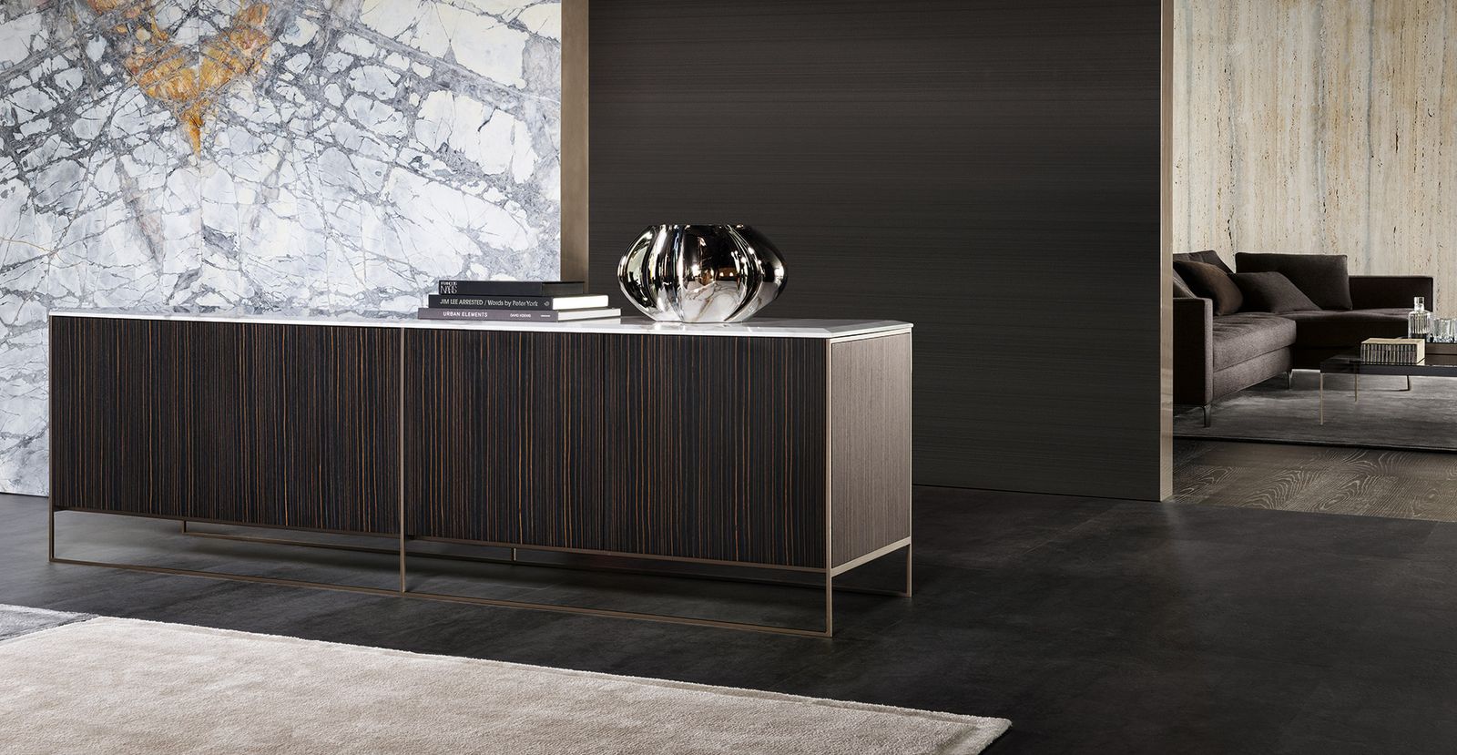Minotti Креденция Calder Bronze "Sideboard' от Minotti — в интерьере