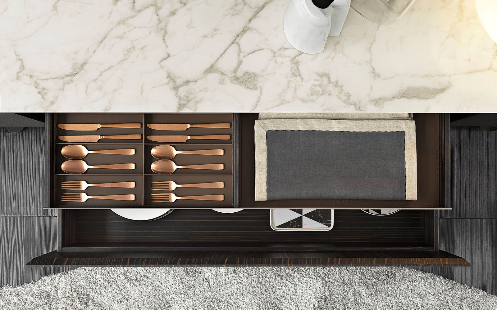 Minotti Креденция Lou "Sideboard' от Minotti — в интерьере