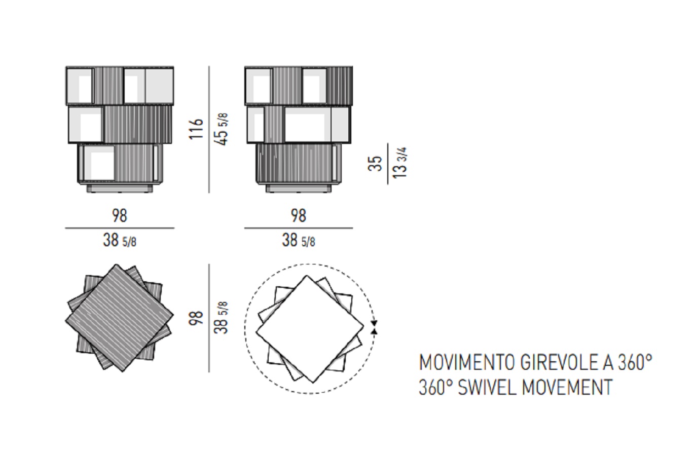 Minotti Стеллаж/библиотека Page от Minotti