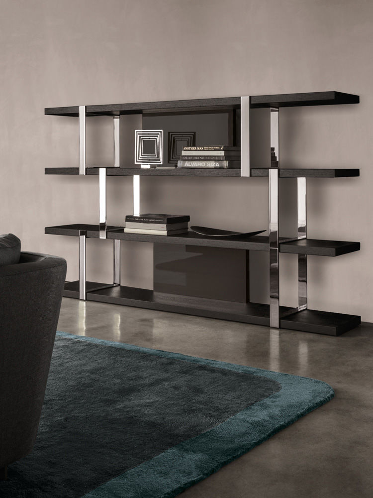 Minotti Стеллаж Dalton "Chrome" от Minotti — в интерьере