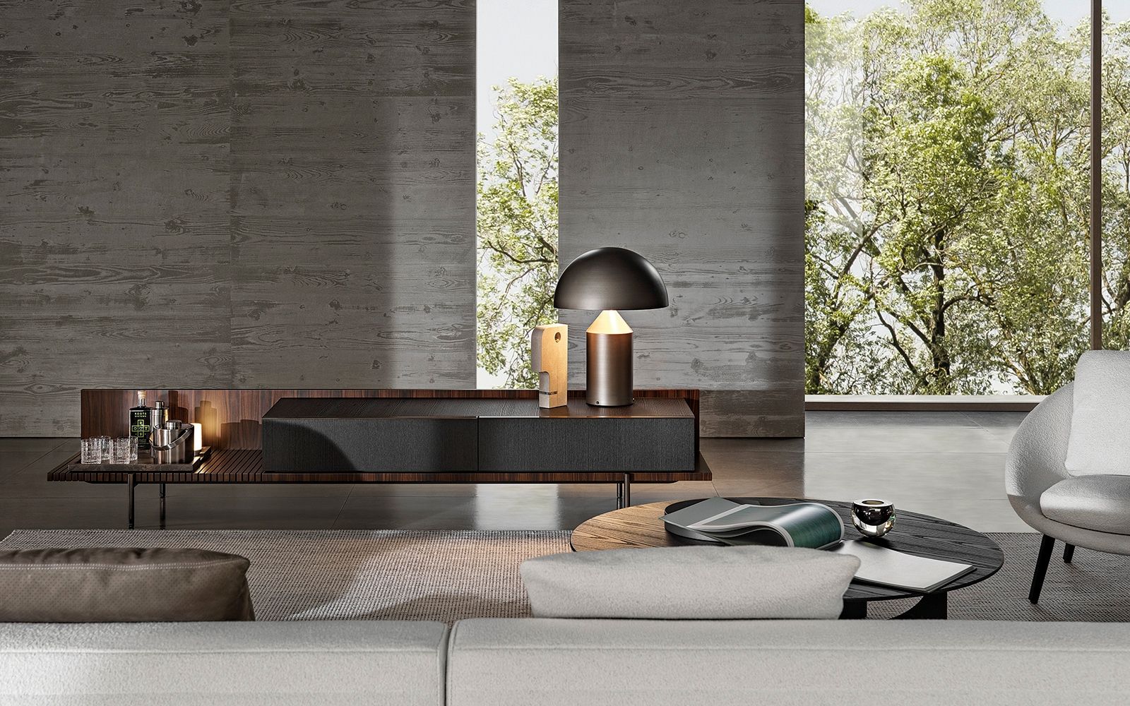 Minotti Креденция Superquadra от Minotti — в интерьере