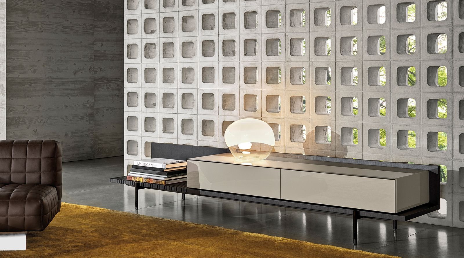 Minotti Креденция Superquadra от Minotti — в интерьере
