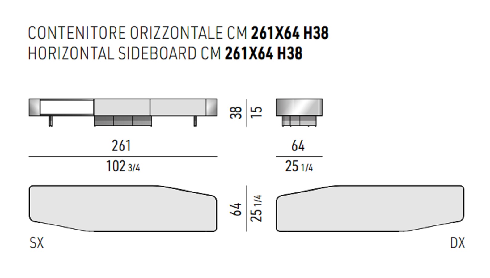 Minotti Комод Diagramma "Sideboard" от Minotti